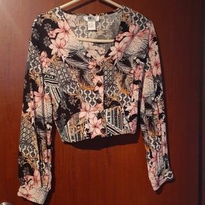 V NECK Blouse long Sleeves